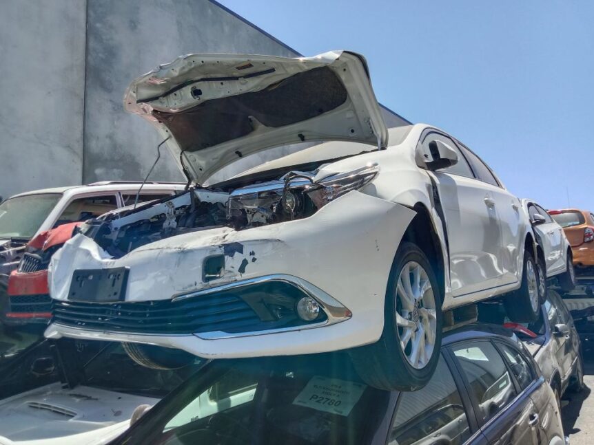 2016 Toyota Corolla in white. Quality auto parts available